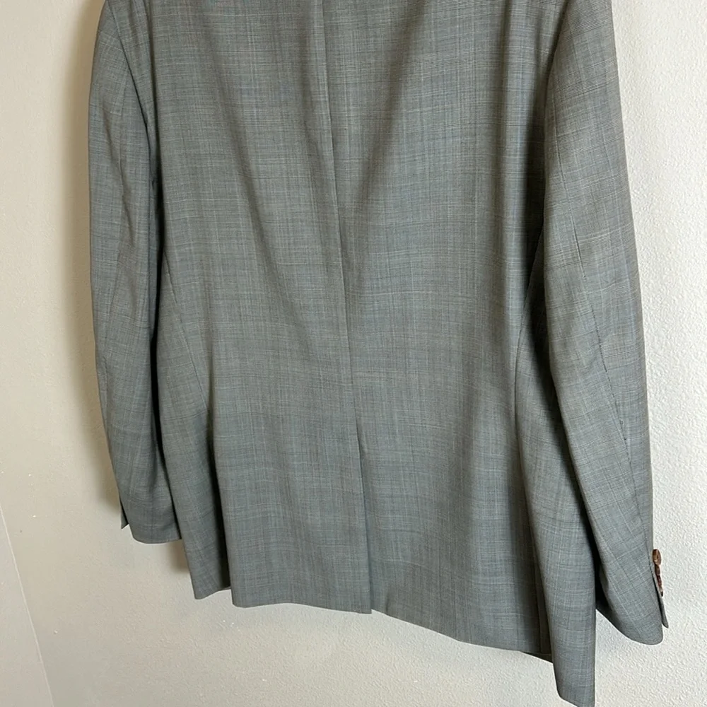 Ralph‎ Lauren Grey Suit Jacket Plaid Two Button